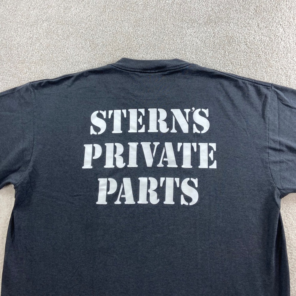 Vintage Howard Stern Private Parts T-Shirt Mens XL Black Movie Promo 90s Oneita